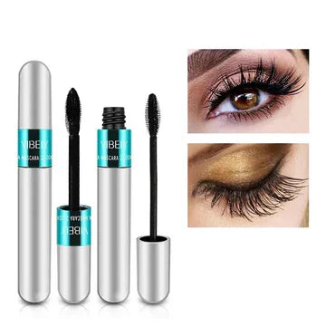2 In 1 Mascara 5x Longer Waterproof Cosmetics For Natural Lengthening And Thickening No Clumping 4d Silk Fiber