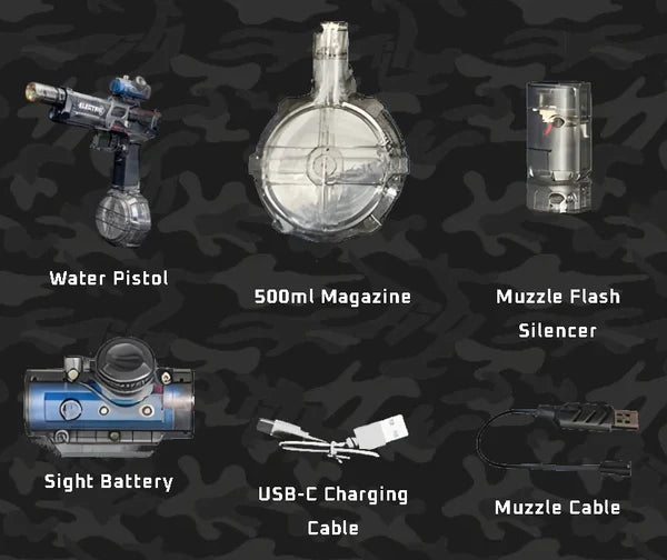 Electric Water Blaster with LED Lights for Outdoor Battles
