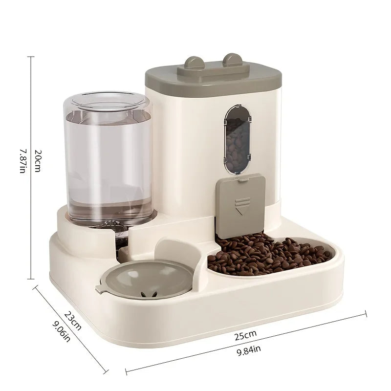 2 in 1 Dog and Cat Feeder with Water Dispenser