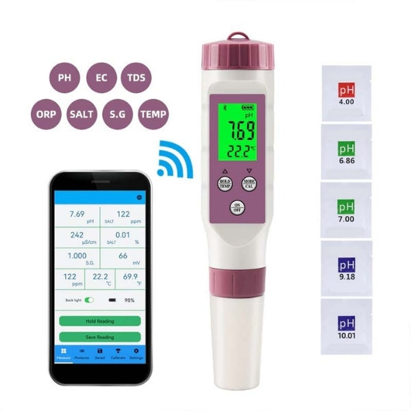 Digital pool tester – pH and chlorine measuring device for easy water analysis