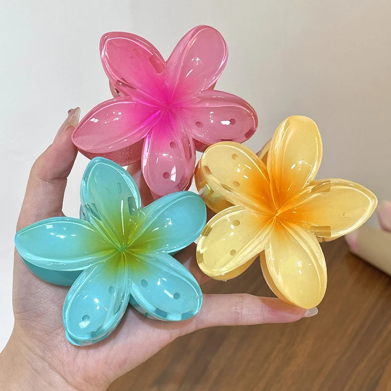 Large Boho Flower Hair Claw Clips for Women, Stylish Hairpins & Barrettes for Beach & Everyday Wear