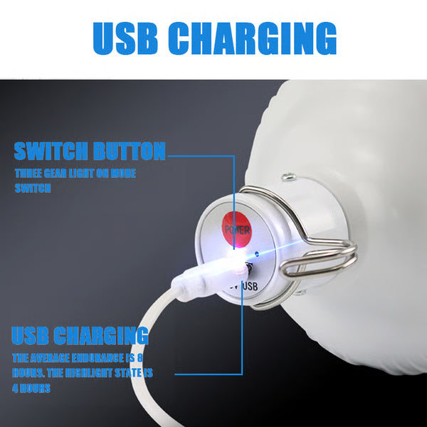 Portable USB Rechargeable Camping Light, High Power LED Tent Lantern for Outdoor & Emergency Use