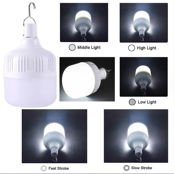 Portable USB Rechargeable Camping Light, High Power LED Tent Lantern for Outdoor & Emergency Use