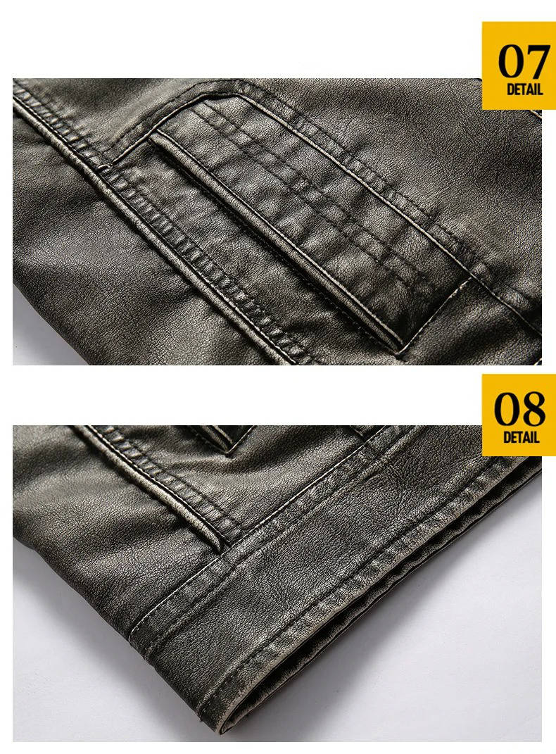 Black Distressed Pu Leather Motorcycle Jacket