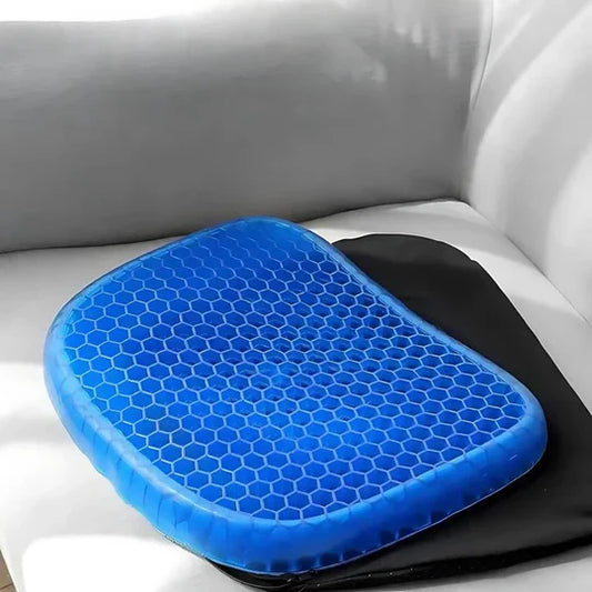 Gel Seat Cushion | Pressure - Tailbone - Lower Back Support - For Office Chair - Car - Wheelchair Use