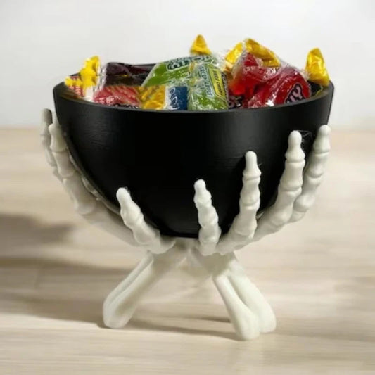 Gothic Skeleton Hands Halloween Candy Bowl
