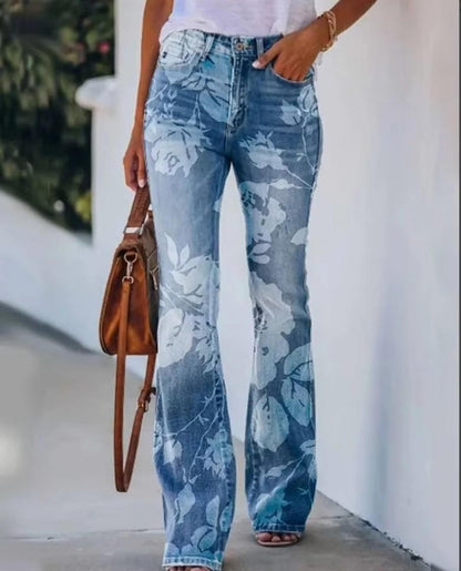 Women's Floral Jeans
