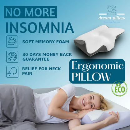 Memory Foam Cervical Pillow for Neck Support and Pain Relief