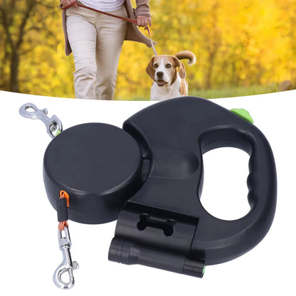 Dual Dog Leash with LED Light and Tangle-Free Swivel