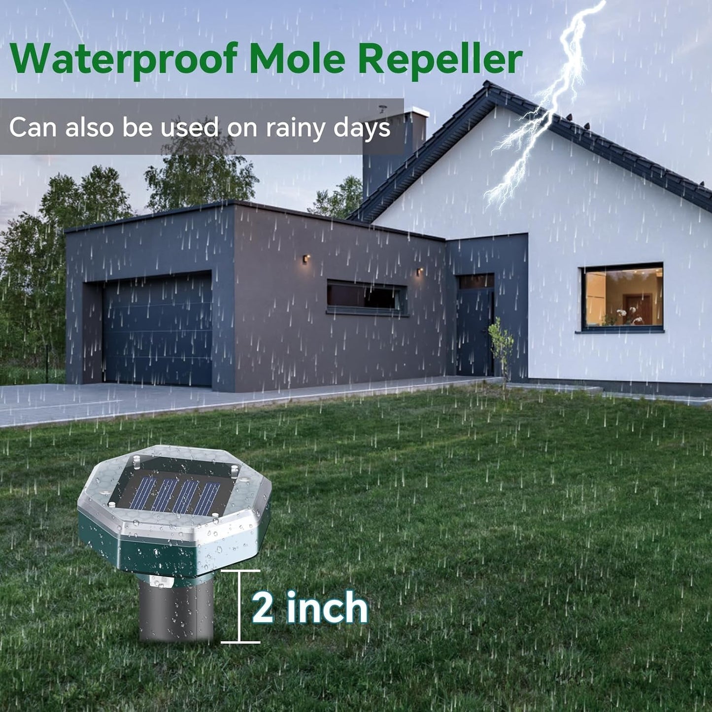 Solar Powered Ultrasonic Mole Repellers for Lawn Pest Control
