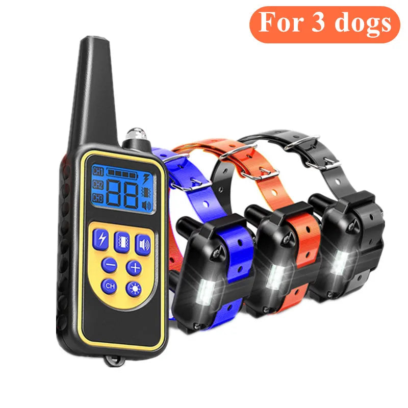 Dazzle Dog Training Collar – Waterproof Shock Collar for Dogs with Remote Control for Effective Bark Training