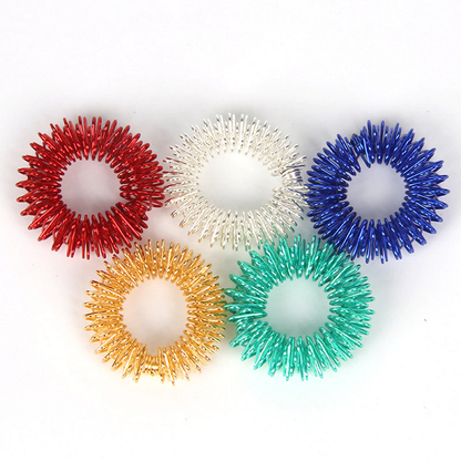 Acupressure Spiked Finger Massage Rings With Sensory Impressions