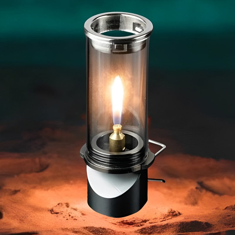 Glimmer Outdoor Gas Lamp – Adjustable Brightness for Cozy Illumination During Camping Adventures