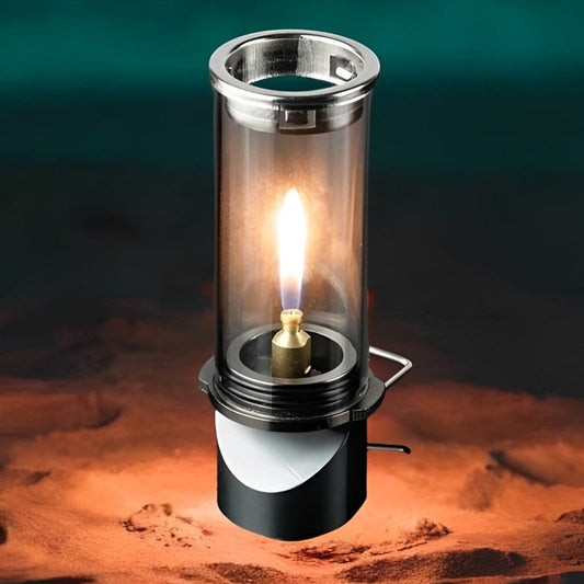 Glimmer Outdoor Gas Lamp – Adjustable Brightness for Cozy Illumination During Camping Adventures