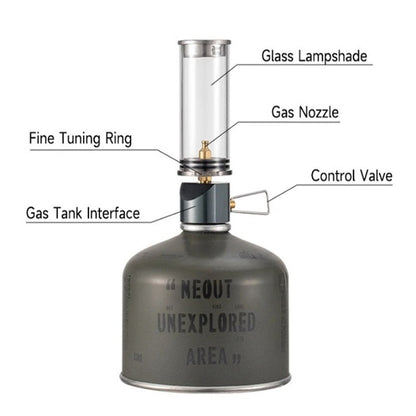 Glimmer Outdoor Gas Lamp – Adjustable Brightness for Cozy Illumination During Camping Adventures