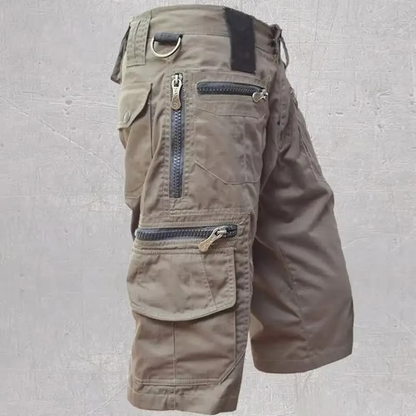 Men's Tactical Cargo Shorts with Multi-Pockets, Military Style Straight Fit for Summer