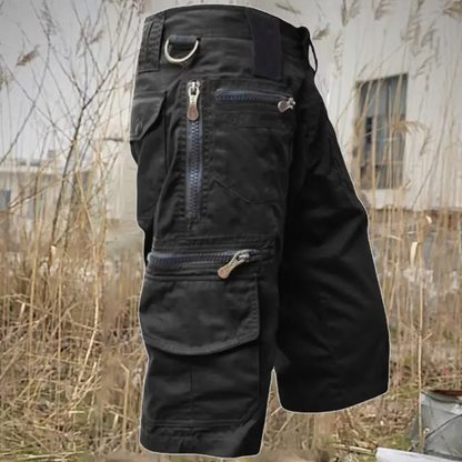 Men's Tactical Cargo Shorts with Multi-Pockets, Military Style Straight Fit for Summer