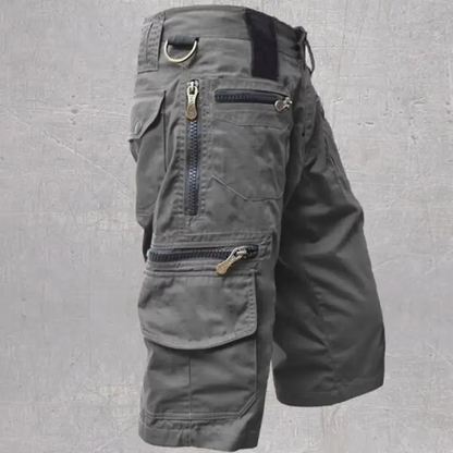 Men's Tactical Cargo Shorts with Multi-Pockets, Military Style Straight Fit for Summer