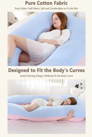 Full Length Body Pillow for Pregnancy and Back Pain Relief