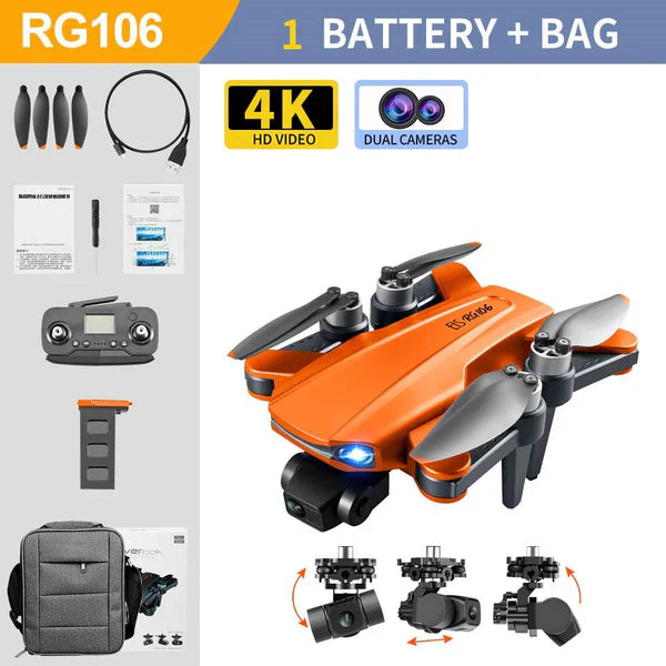 Drone with 8K HD Camera, Dual Lens, GPS, and Brushless Motors