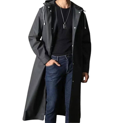 Waterproof Long Rain Coat With Hood Unisex