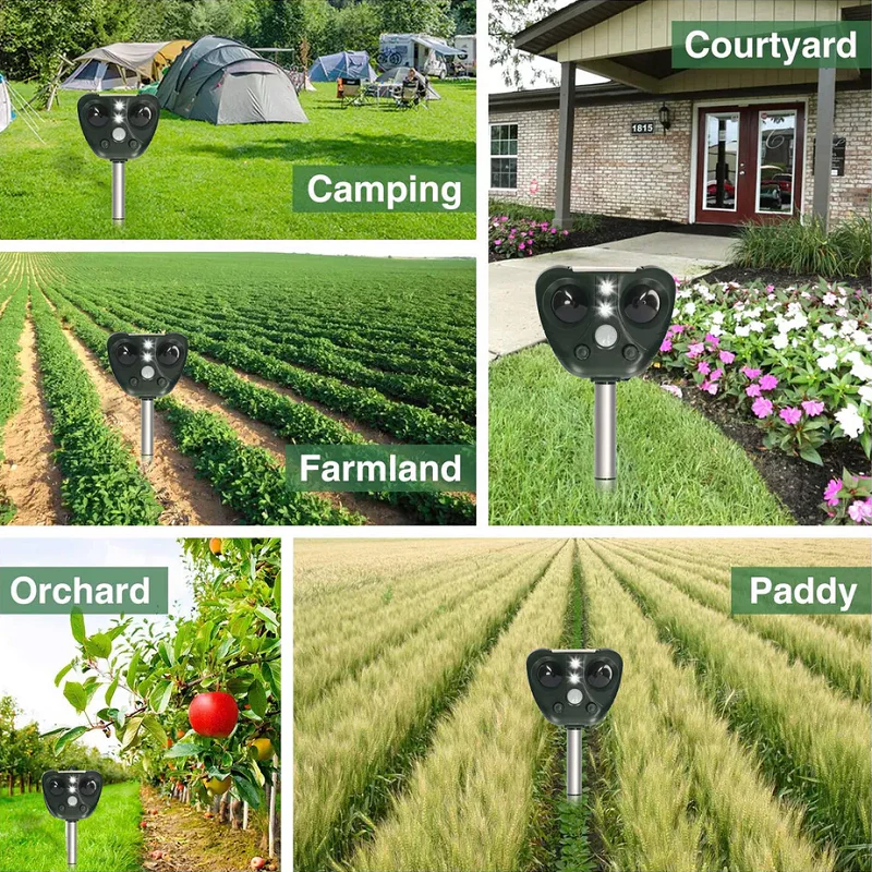 Ultrasonic Bird Repeller, Solar Powered Repeller for Birds