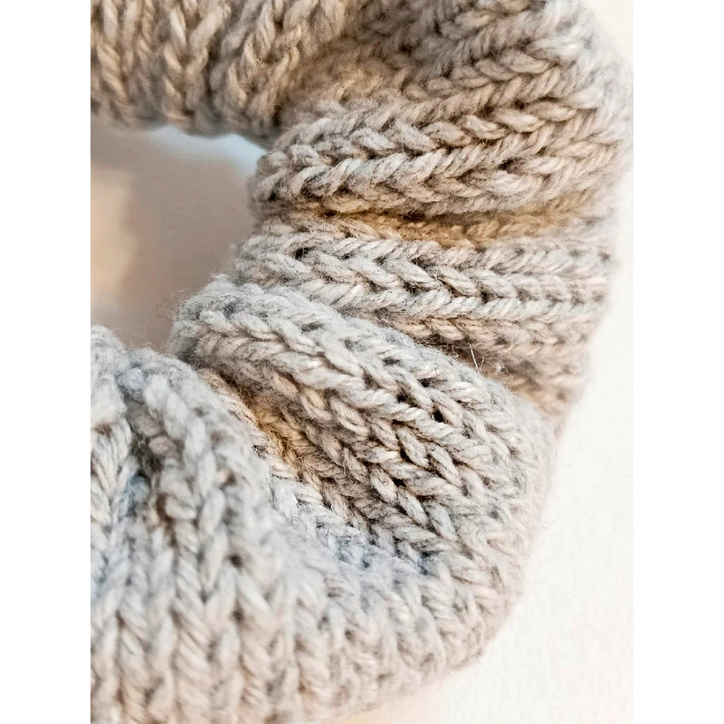 Gray cotton hand Knit Scrunchies for women Large Size hair accessories women accessories women hair accessories