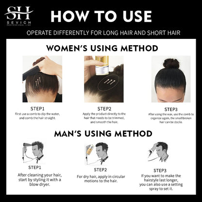 75g+16g Hair Wax Stick with Comb, Broken Hair Artifact for Edge Control, Fixing Fluffy Hair for Children, Men, Women
