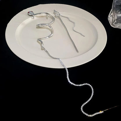 Elegant Snake Tassel Hair Clip – Luxury Chinese-Style Accessory