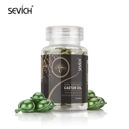 Sevich Hair Serum with Polygonum Multiflorum, Ginger Hair Growth Capsules, Vitamin Oil Repair Treatment for Damaged Hair