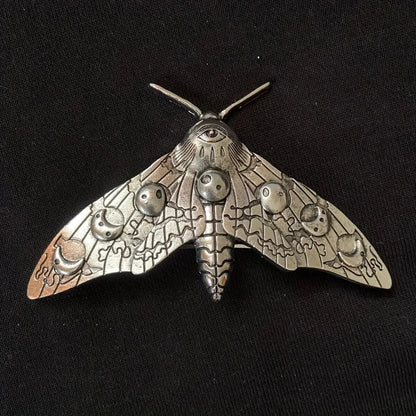 Vintage Gothic Moth Hair Clip – Elegant Halloween Hair Pin for Parties