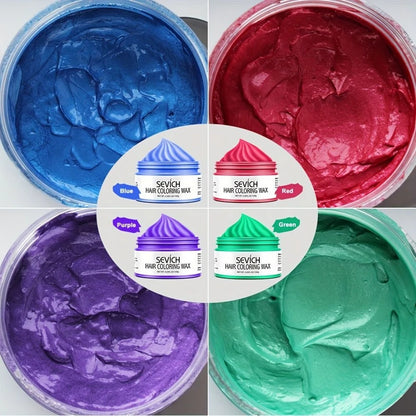 Temporary Hair Color Wax, Easy to Wash DIY Hair Dye for Beards, Eyebrows & Styling (Dyed Mud)