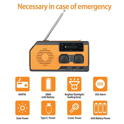 Solar Hand Crank Emergency Radio