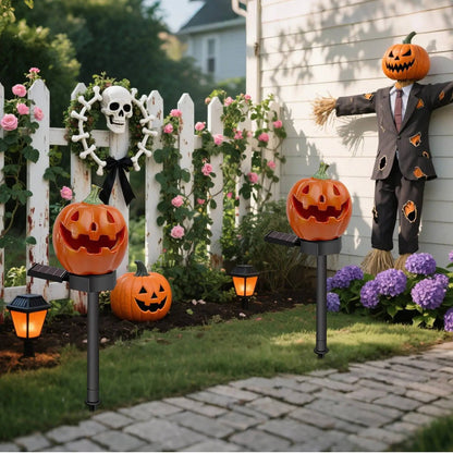 Light Up Pumpkin Decor Halloween Pathway Lights