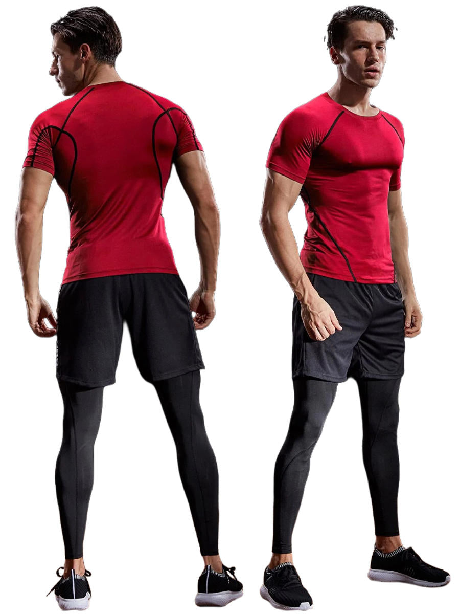 Mens Compression Shirt Short Sleeve