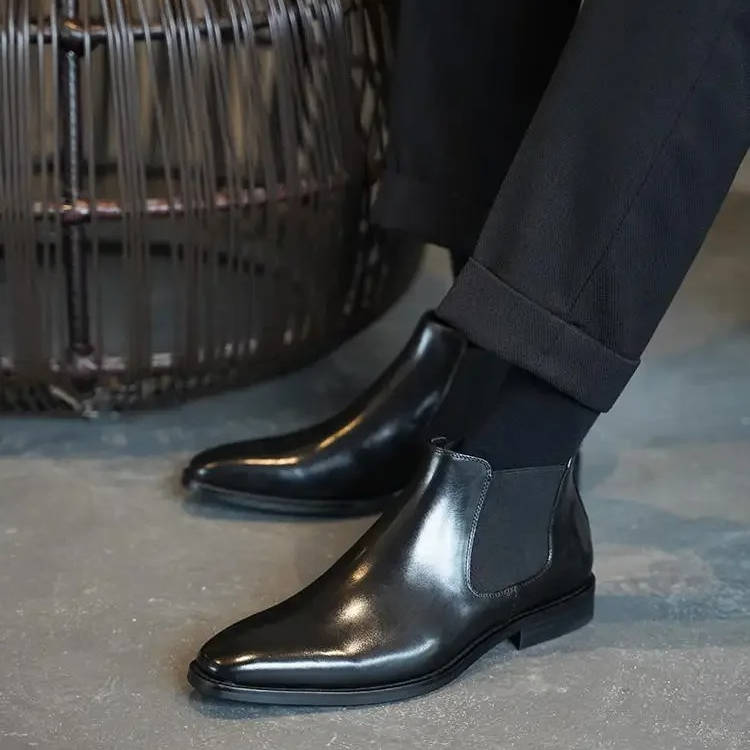 Classic Chelsea Boots for Men Genuine Leather