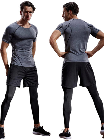 Mens Compression Shirt Short Sleeve