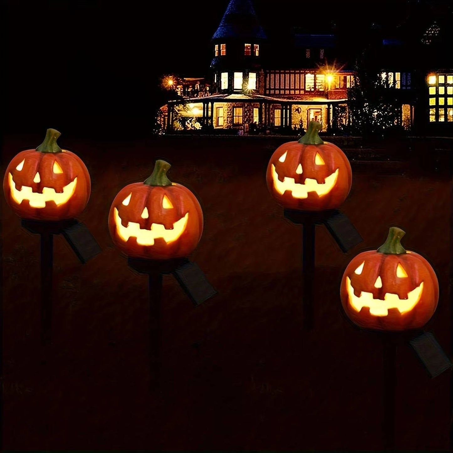 Light Up Pumpkin Decor Halloween Pathway Lights
