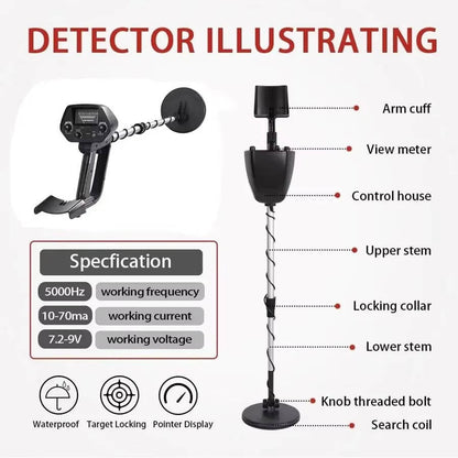 Professional Underground Metal Detector - High Accuracy For Gold Detecting &amp; Treasure Hunting
