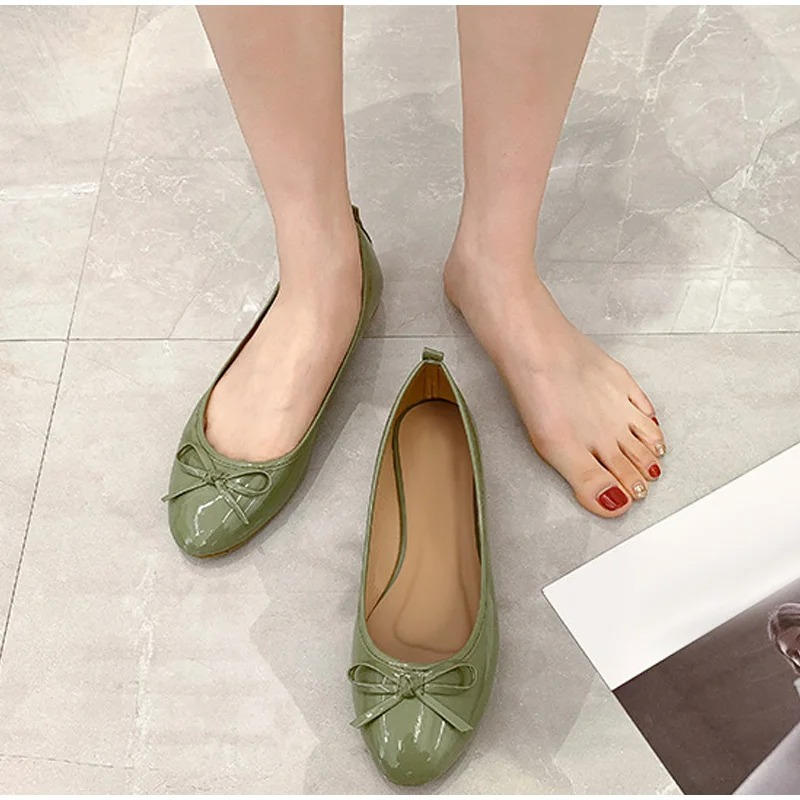 Leather Ballet Flats With Arch Support