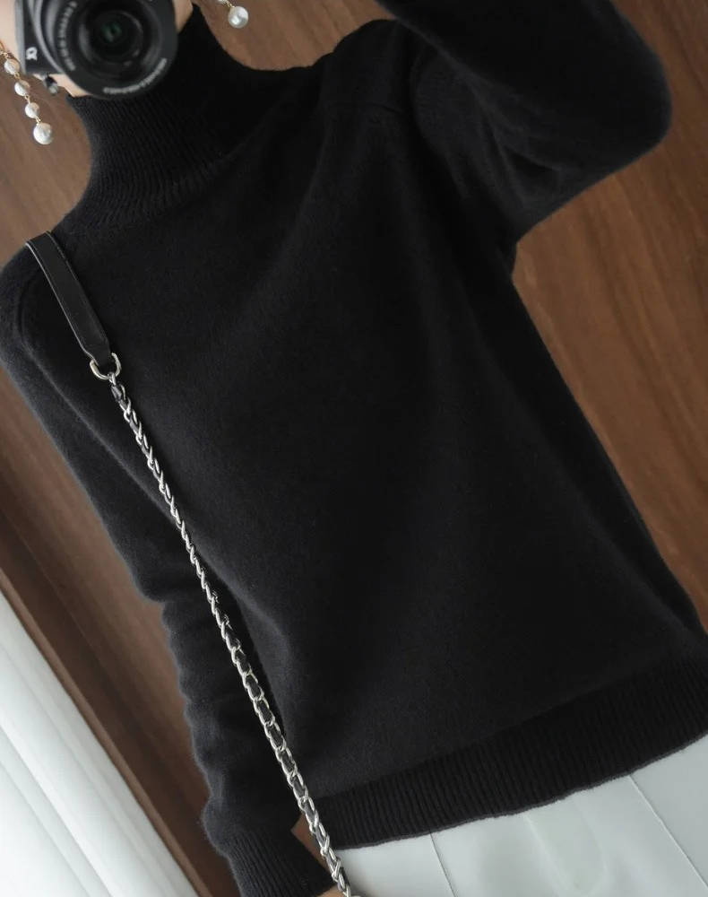 Women Cashmere Turtleneck Sweater
