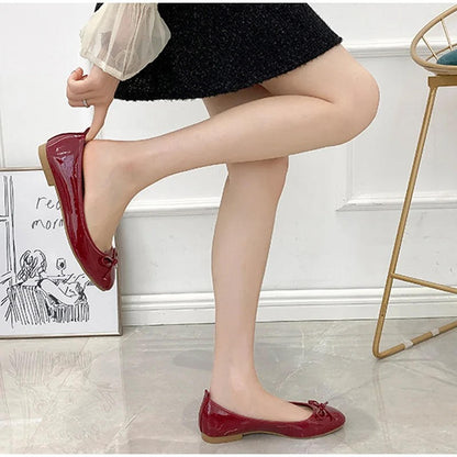 Leather Ballet Flats With Arch Support