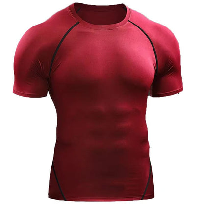 Mens Compression Shirt Short Sleeve