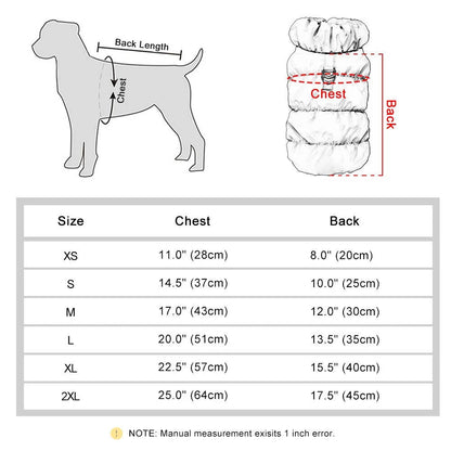 Warm Winter Jacket For Dogs - Small And Medium Dogs