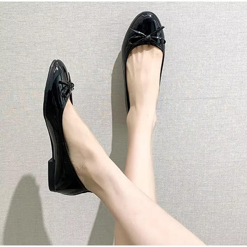 Leather Ballet Flats With Arch Support