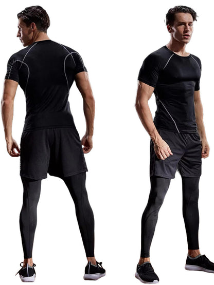Mens Compression Shirt Short Sleeve