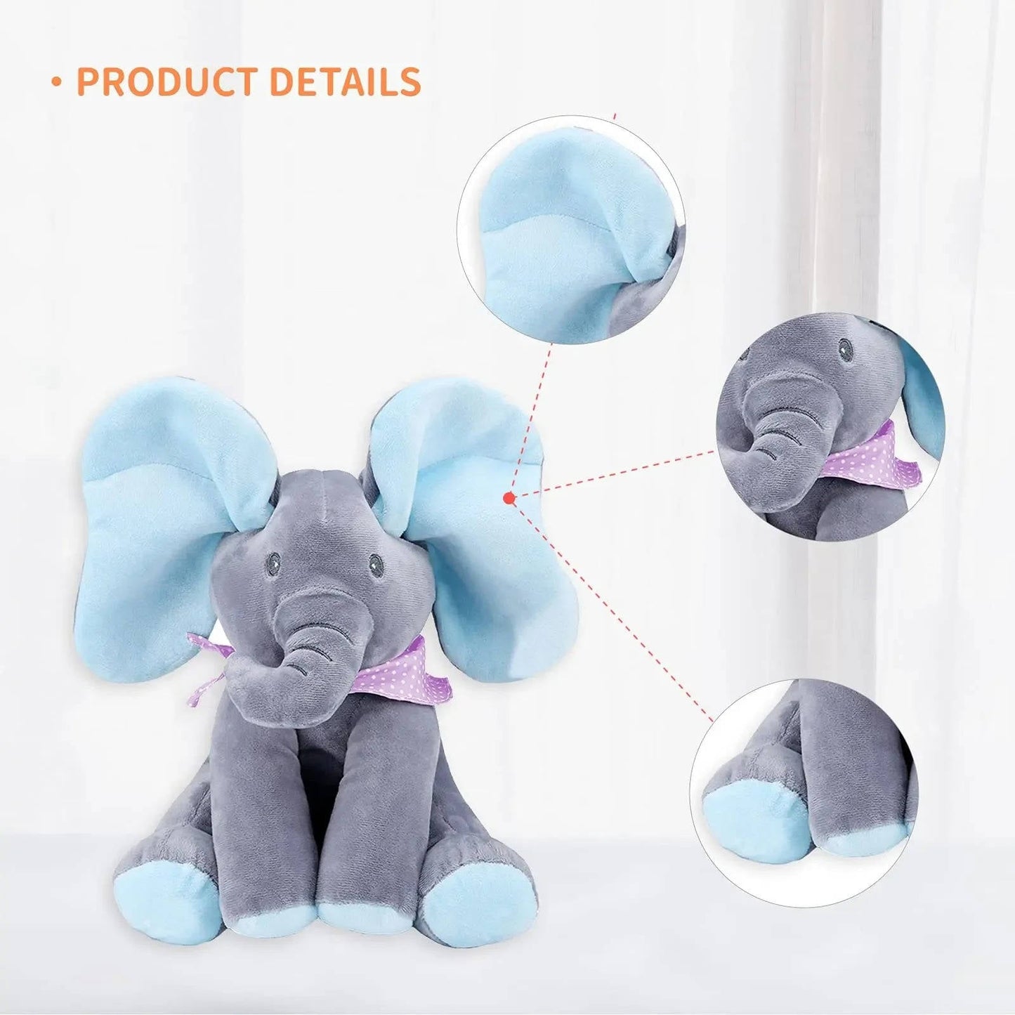 Peek a boo Talking Elephant toy