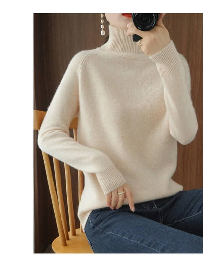 Women Cashmere Turtleneck Sweater