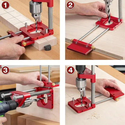 Freely Adjustable Drilling Locator - Woodworking Drilling Template Guide Tool Home