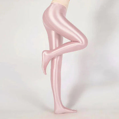 Glossy Opaque Shiny High Waist Sexy Stockings - High Elastic Skinny Leggings Pencil Pants